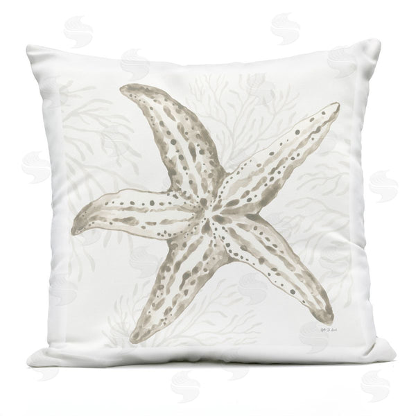 Stupell Industries Yvette St. Amant | Starfish & Neutral Coral Printed Throw Pillow