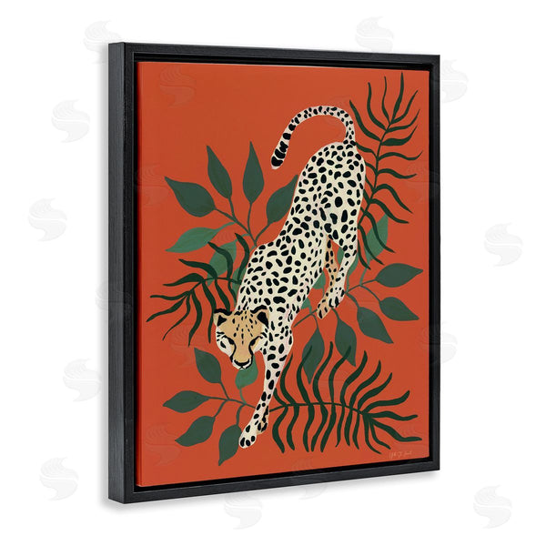 Stupell Industries Yvette St. Amant | Stepping Cheetah And Leaves