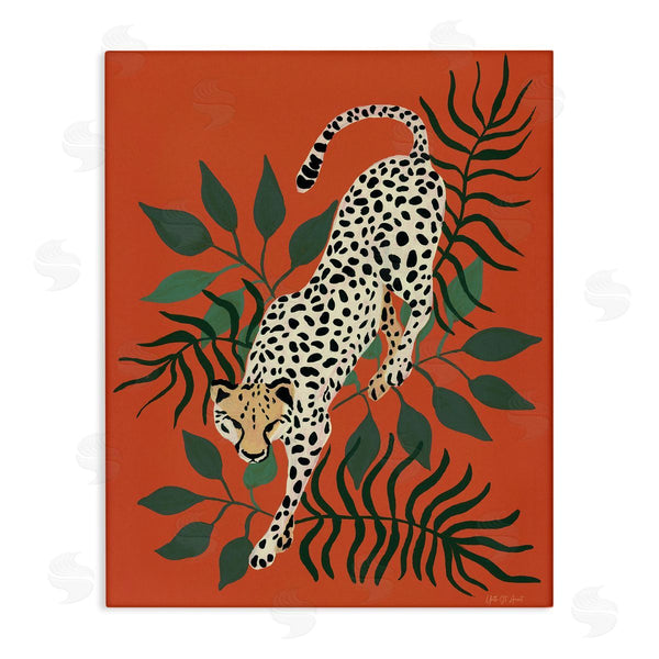 stupell industries Yvette St. Amant | Stepping Cheetah and Leaves