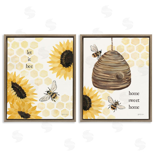 Stupell Industries Yvette St. Amant | Sunflower Let It Bee Skep Wall Art