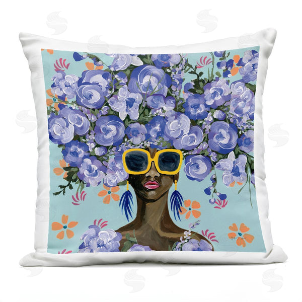 Stupell Industries Yvette St. Amant | Sunning In Blue Florals Printed Throw Pillow