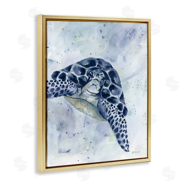 Stupell Industries Yvette St. Amant | Swimming Blue Turtle