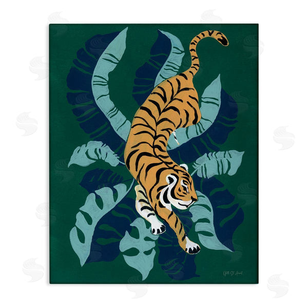 stupell industries Yvette St. Amant | Tiger Prowling over Palms