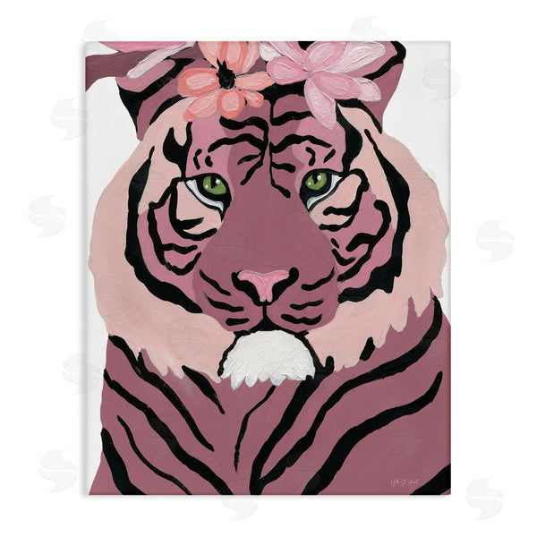 stupell industries Yvette St. Amant | Tiger with Pink Blooms Wall Art