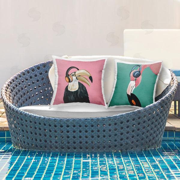 Stupell Industries Yvette St. Amant | Toucan And Flamingo Musical Pals Printed Throw Pillow Set