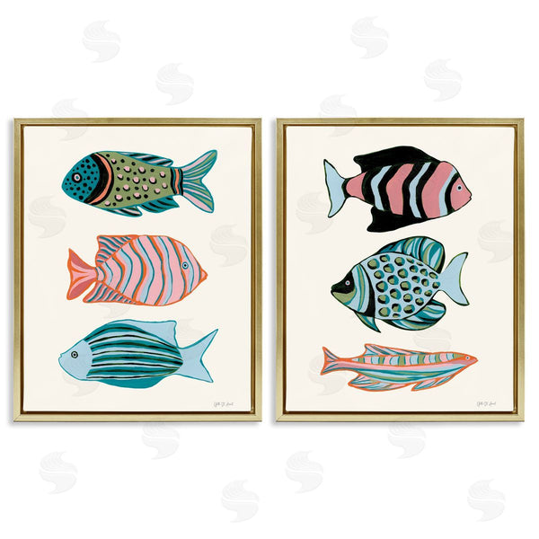 Stupell Industries Yvette St. Amant | Tropical Pastels Fish Wall Art