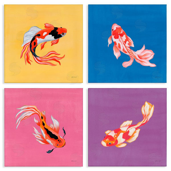 stupell industries Yvette St. Amant | Vibrant Colorful Koi Fish Wall Art