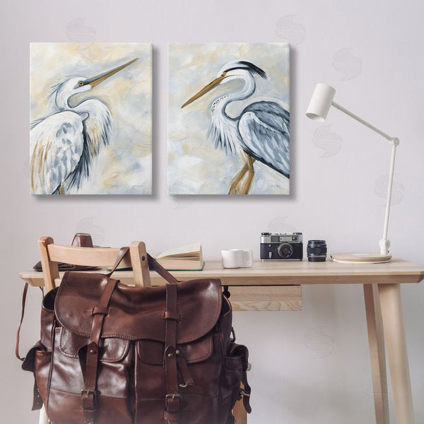 Stupell Industries Yvette St. Amant | White Egret Blue Heron Wall Art