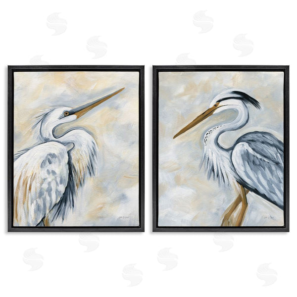 Stupell Industries Yvette St. Amant | White Egret Blue Heron Wall Art