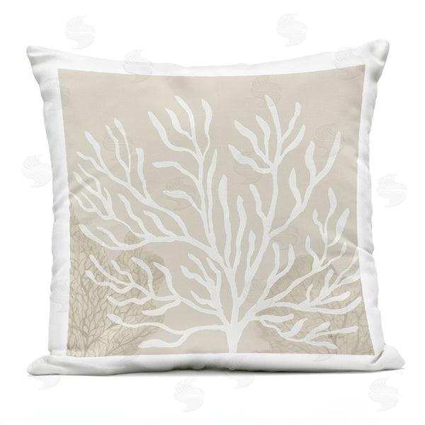 Stupell Industries Yvette St. Amant | Wide Coral Branches On Beige Printed Throw Pillow