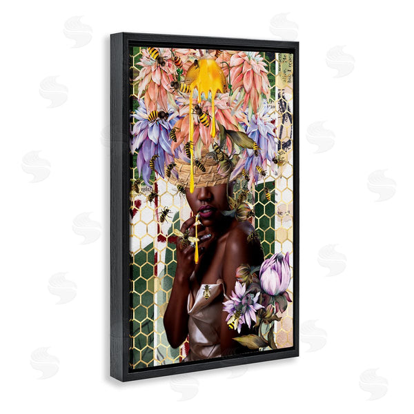 Stupell Industries Yvonne Coleman Burney | Glam & Honeycomb Queen Bee Wall Art