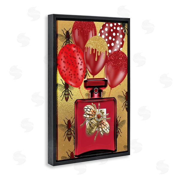 Stupell Industries Yvonne Coleman Burney | Glam Red Bee Perfume Wall Art