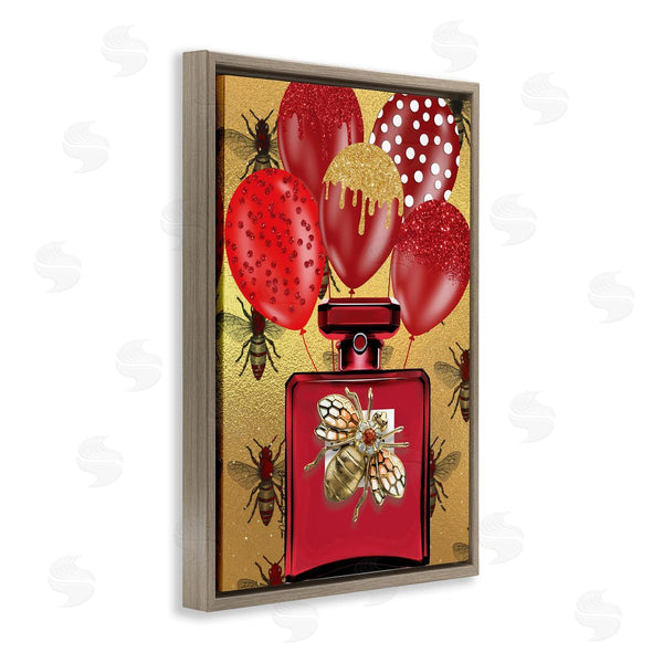 Stupell Industries Yvonne Coleman Burney | Glam Red Bee Perfume Wall Art