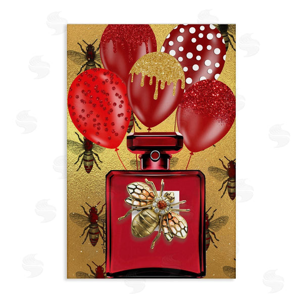 stupell industries Yvonne Coleman Burney | Glam Red Bee Perfume Wall Art