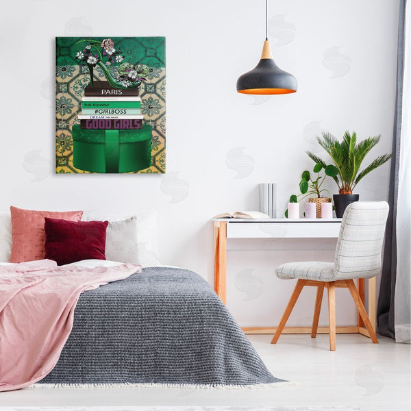 Stupell Industries Yvonne Coleman Burney | Green Fashion Books Wall Art