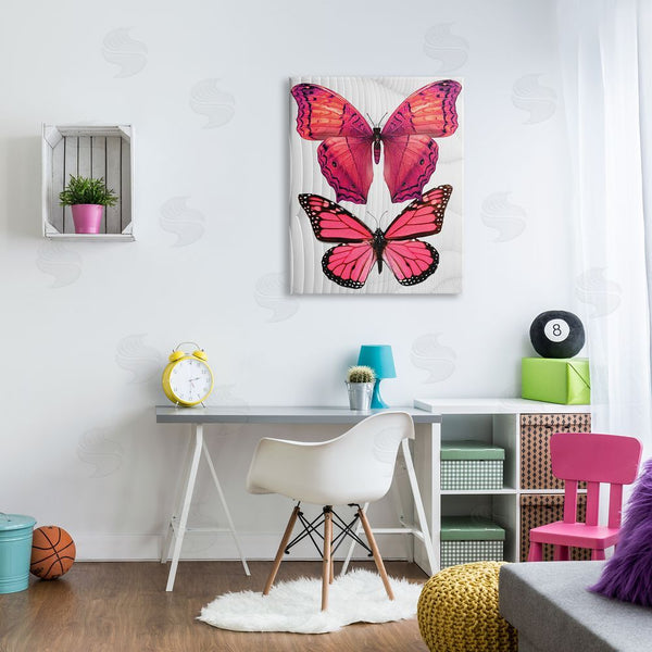 Stupell Industries Yvonne Coleman Burney | Modern Pink Butterflies Wall Art