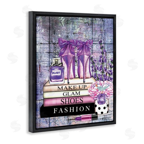 Stupell Industries Yvonne Coleman Burney | Modern Purple Fashion Books Wall Art