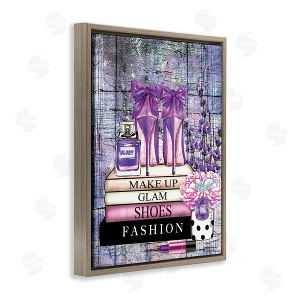 Stupell Industries Yvonne Coleman Burney | Modern Purple Fashion Books Wall Art
