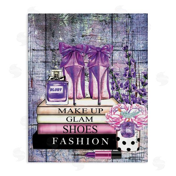 stupell industries Yvonne Coleman Burney | Modern Purple Fashion Books Wall Art