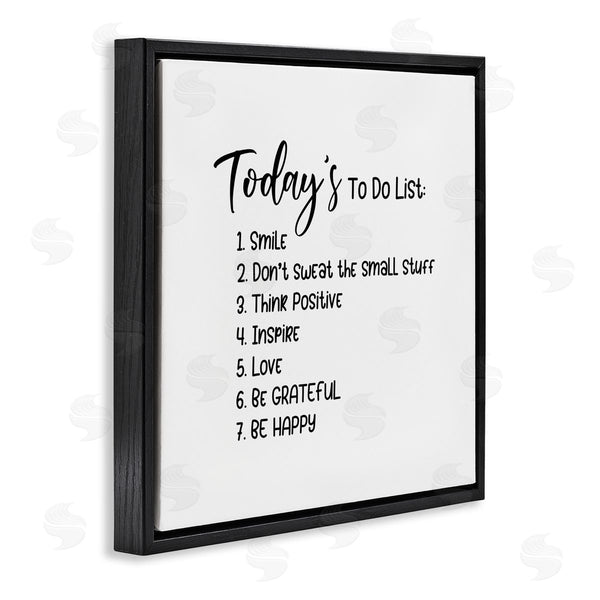 Stupell Industries Yvonne Coleman Burney | Uplifting To Do List Life Happiness Casual Typography Wall Art
