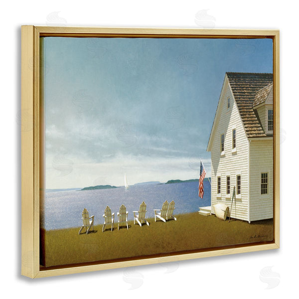 Stupell Industries Zhen-Huan Lu | Cape House On Coastal Edge