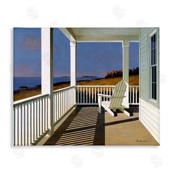 stupell industries Zhen-Huan Lu | Cottage Porch with Beach Chair