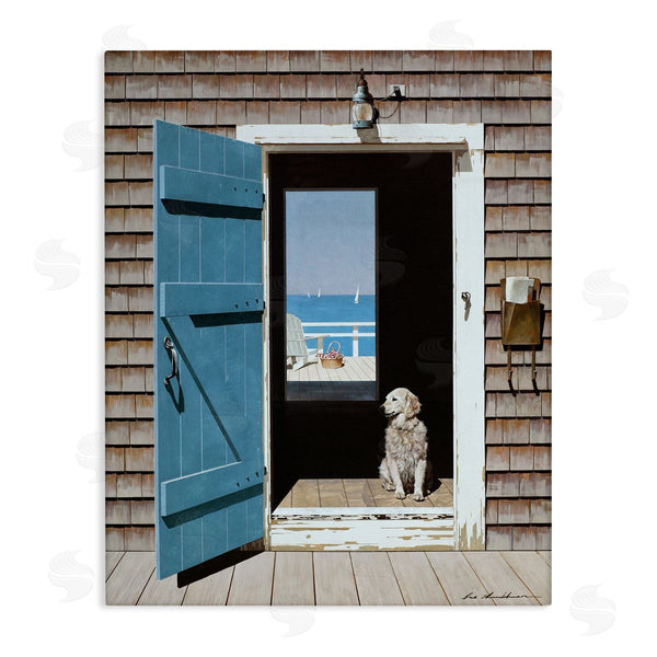 stupell industries Zhen-Huan Lu | Dog Between Coastal Doorways