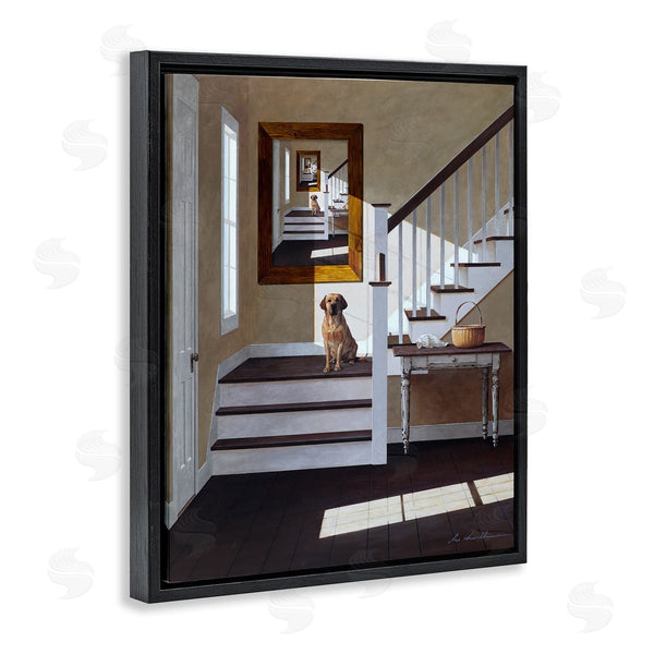 Stupell Industries Zhen-Huan Lu | Dog On Country Staircase