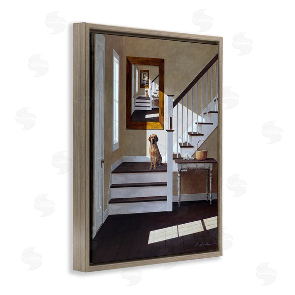 Stupell Industries Zhen-Huan Lu | Dog On Country Staircase