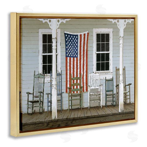 Stupell Industries Zhen-Huan Lu | Rocking Chair On Americana Porch