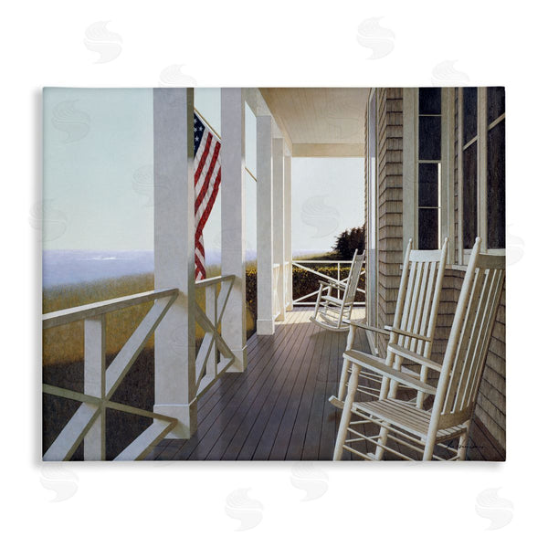 stupell industries Zhen-Huan Lu | Rocking Chairs on Cape Porch