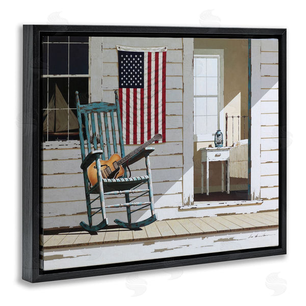 Stupell Industries Zhen-Huan Lu | US Porch Rocker With Guitar
