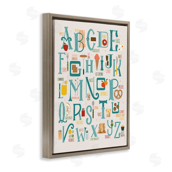Stupell Industries Zirkus Design | Alphabet Of Foods Vintage Kitchen Letter Chart
