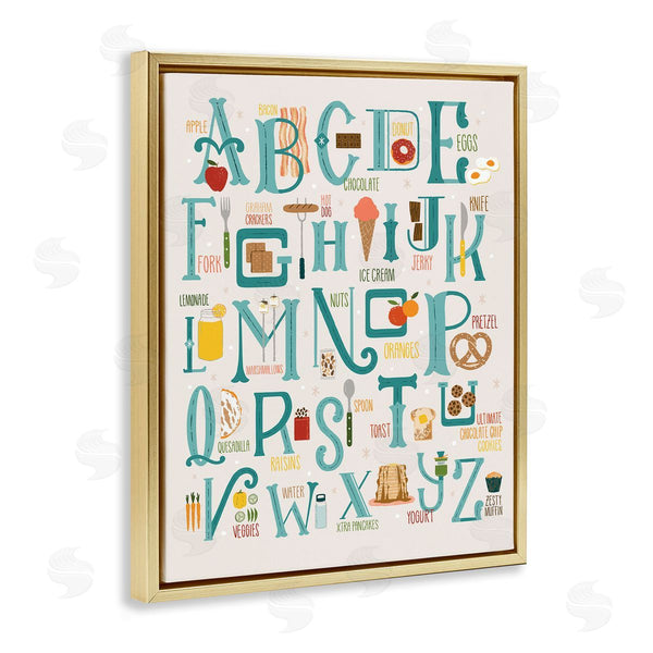 Stupell Industries Zirkus Design | Alphabet Of Foods Vintage Kitchen Letter Chart