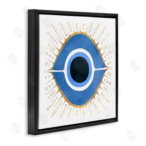 Stupell Industries Ziwei Li | Abstract Blue Evil Eye Symbol Wall Art