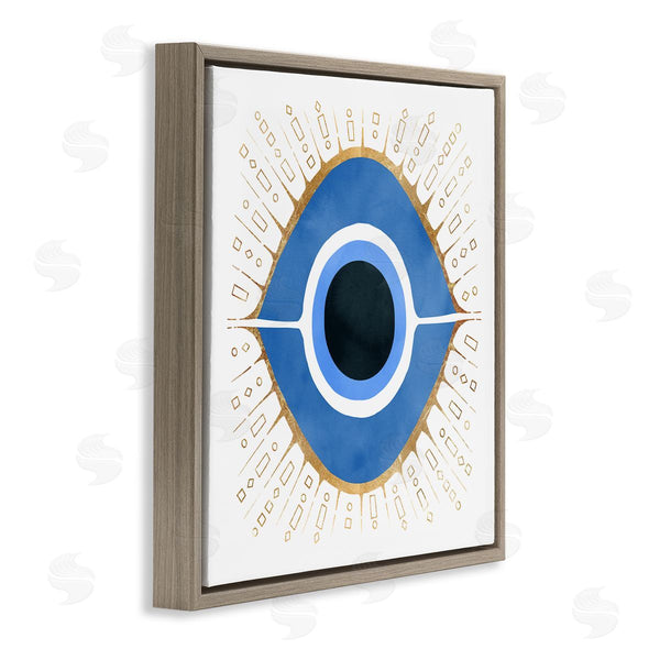 Stupell Industries Ziwei Li | Abstract Blue Evil Eye Symbol Wall Art