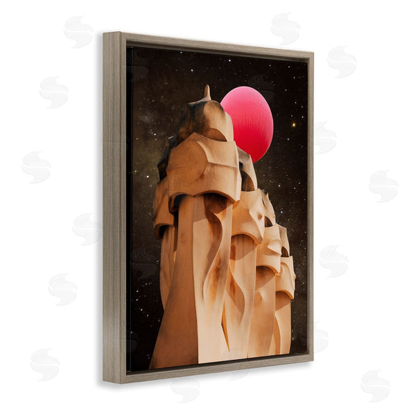 Stupell Industries Ziwei Li | Abstract Desert Pink Moon Constellations