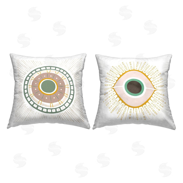 stupell industries Ziwei Li | Abstract Evil Eye Symbols Printed Throw Pillow Set