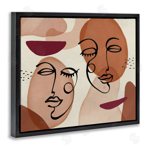 Stupell Industries Ziwei Li | Abstract Facial Features Circular Shapes