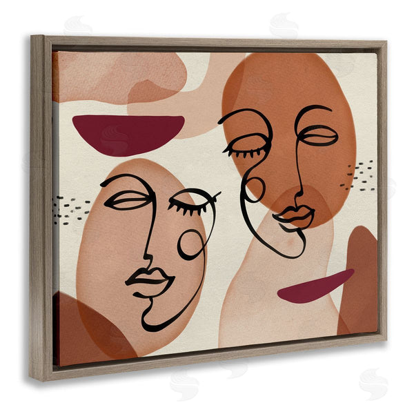 Stupell Industries Ziwei Li | Abstract Facial Features Circular Shapes