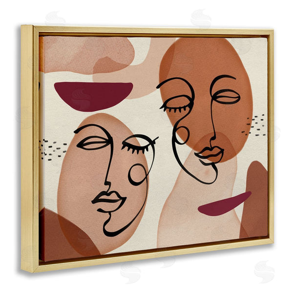 Stupell Industries Ziwei Li | Abstract Facial Features Circular Shapes