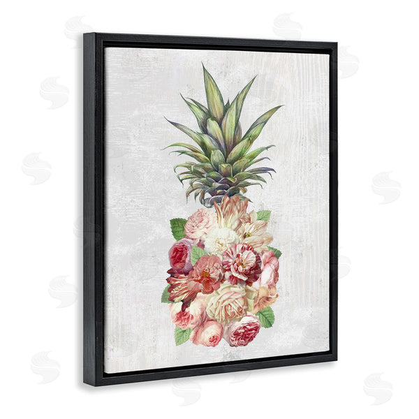 Stupell Industries Ziwei Li | Abstract Floral Pineapple Arrangement Pink Blooming Flowers Wall Art