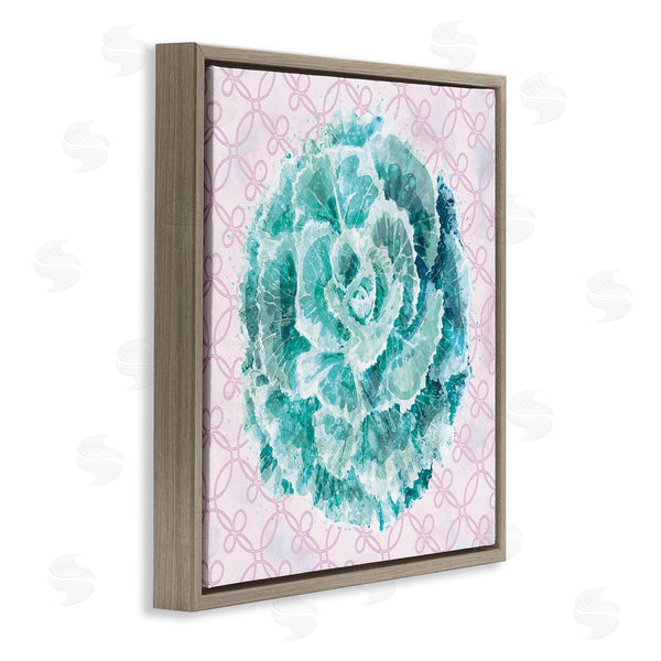 Stupell Industries Ziwei Li | Abstract Green Floral Pop Intricate Pink Pattern Wall Art