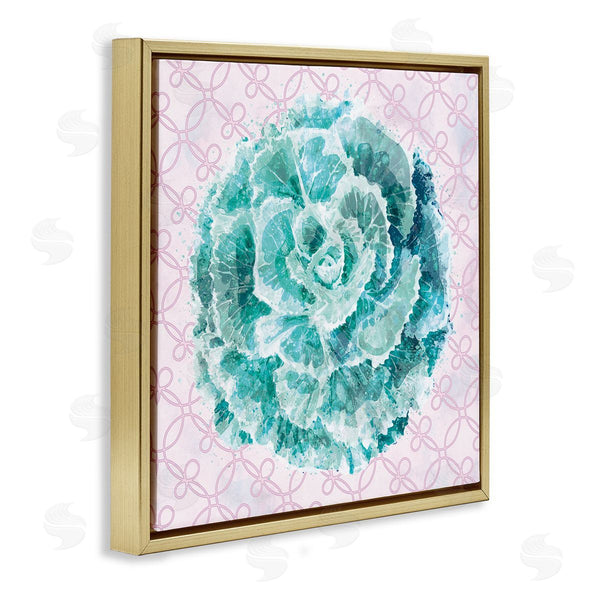 Stupell Industries Ziwei Li | Abstract Green Floral Pop Intricate Pink Pattern Wall Art