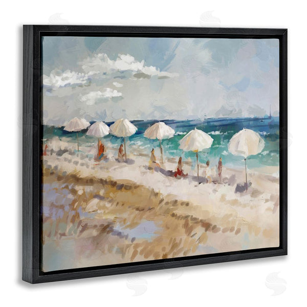 Stupell Industries Ziwei Li | Abstract People Beach Umbrellas Wall Art