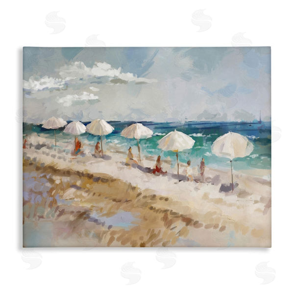 stupell industries Ziwei Li | Abstract People Beach Umbrellas Wall Art