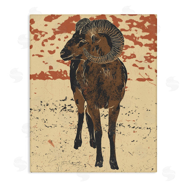 stupell industries Ziwei Li | Abstract Vintage Ram Animal Horns