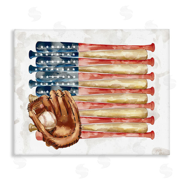 stupell industries Ziwei Li | American Baseball Flag Children's Sports Mitt