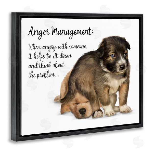 Stupell Industries Ziwei Li | Anger Management Advice Puppy