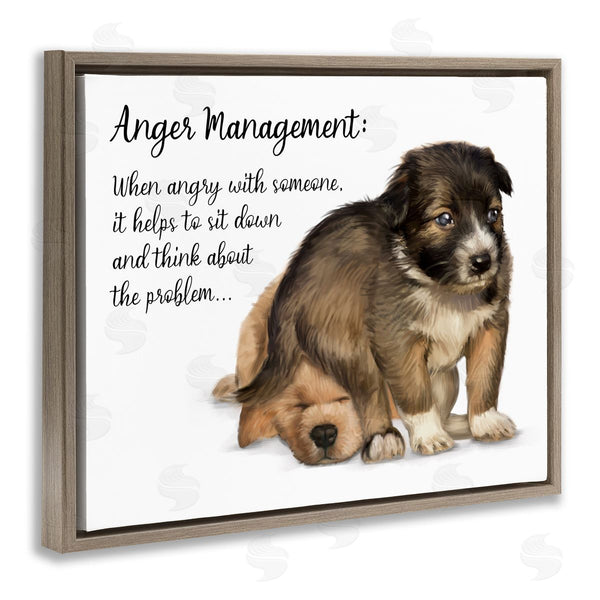 Stupell Industries Ziwei Li | Anger Management Advice Puppy